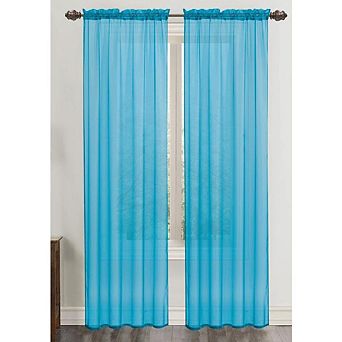 100% Polyester Celine Sheer Rod Pocket Machine Washable Curtain Panel