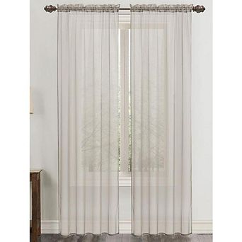 100% Polyester Celine Sheer Rod Pocket Machine Washable Curtain Panel