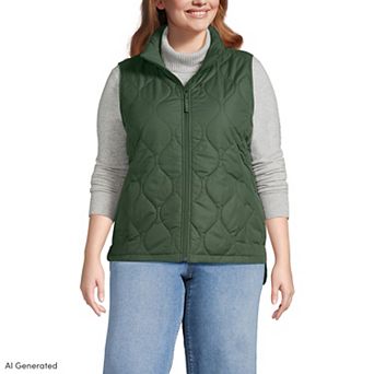 Plus Size Lands' End FeatherFree Quilted Insulated Vest