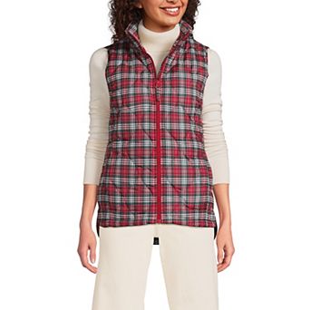 Petite Lands' End Print FeatherFree Quilted Insulated Vest