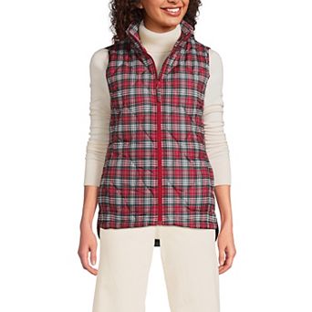 Women's Tall Lands' End Print FeatherFree Quilted Insulated Vest