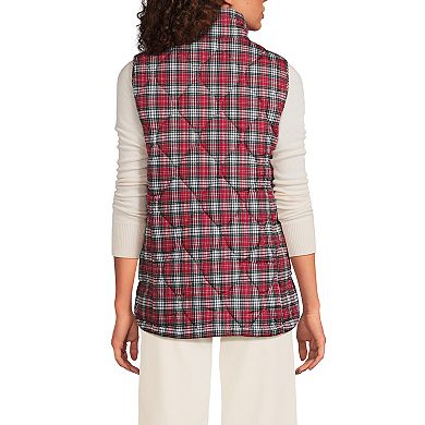 Women's Tall Lands' End Print FeatherFree Quilted Insulated Vest