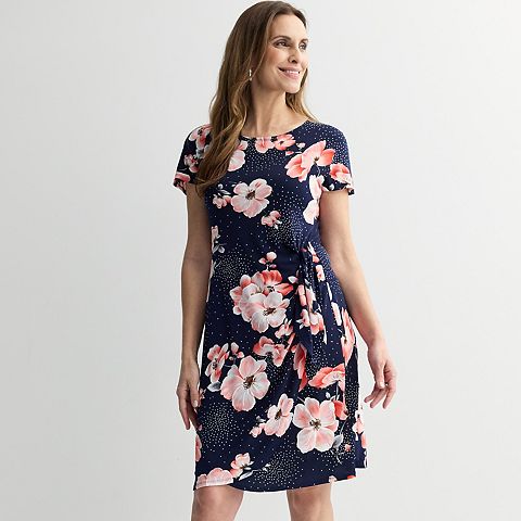 Женские платья Robbie Women's Robbie Bee Short Sleeve Sarong Dress