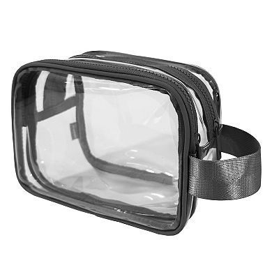 MYTAGALONGS Double Zipper Clear Toiletry Kit
