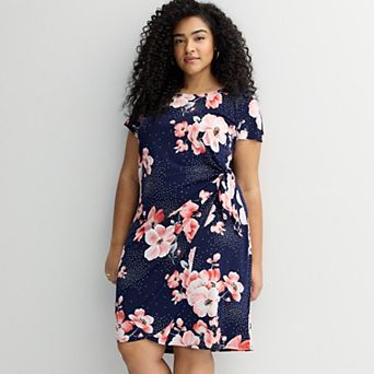 Women's Plus Robbie Bee Short Sleeve Sarong Dress