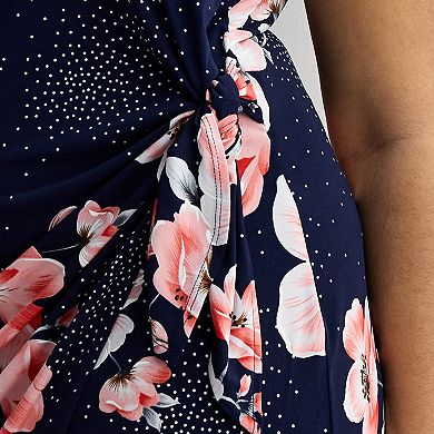 Women's Plus Robbie Bee Short Sleeve Sarong Dress