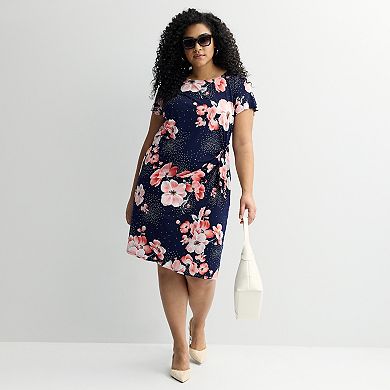 Women's Plus Robbie Bee Short Sleeve Sarong Dress