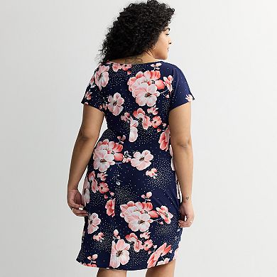 Women's Plus Robbie Bee Short Sleeve Sarong Dress