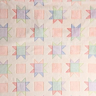 The Big One® Plush Throw Blanket Star Patchwork