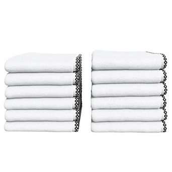 Madelinen® 12 pk Lightweight Cotton Boho-Chic Washcloth Set