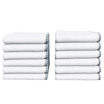 Madelinen® 12 pk Lightweight Cotton Boho-Chic Washcloth Set