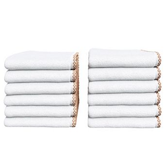 Madelinen® 12 pk Lightweight Cotton Boho-Chic Washcloth Set