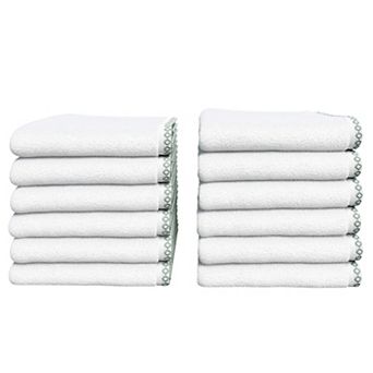 Madelinen® 12 pk Lightweight Cotton Boho-Chic Washcloth Set