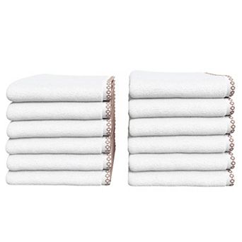 Madelinen® 12 pk Lightweight Cotton Boho-Chic Washcloth Set