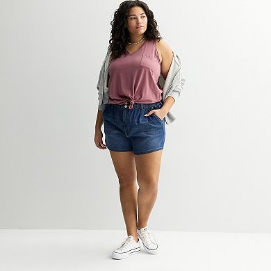 Juniors' Plus Size SO® V-Neck Pocket Tank Top