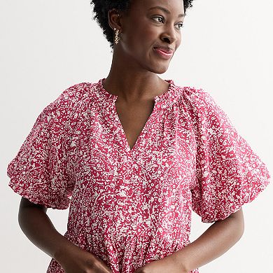 Women's Sonoma Goods For Life® Silk-Like Tiered Dress