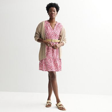 Women's Sonoma Goods For Life® Silk-Like Tiered Dress