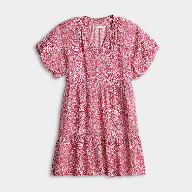 Women's Sonoma Goods For Life® Silk-Like Tiered Dress