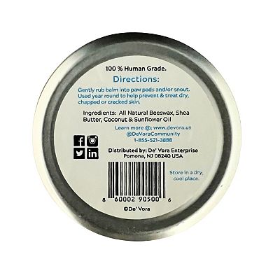 De' Vora Natural Hydrating Paw Balm