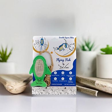 De' Vora Scratch Square Feline Cat Flying Fish Grooming Toy