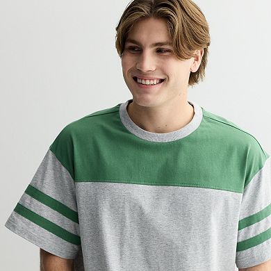 Men's Hollywood Oversized Colorblock Sporty T-Shirt