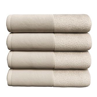 Madelinen® 4 pk Ultra-Soft Luxury Cotton and Bordered Bath Towel Set