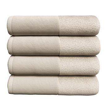 Madelinen® 4 pk Ultra-Soft Luxury Cotton and Bordered Bath Towel Set