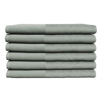 Madelinen® 6 pk Ultra-Soft Luxury Cotton and Bordered Hand Towel Set