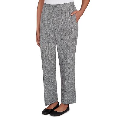 Women's Alfred Dunner Herringbone Knit Medium Length Pants