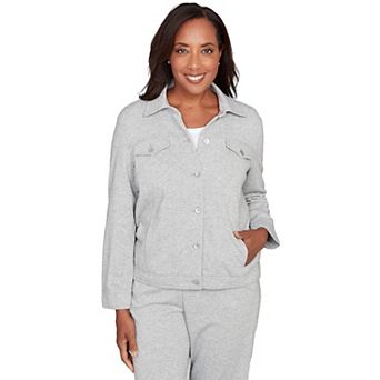 Women's Alfred Dunner Shimmer Collared Button Jacket