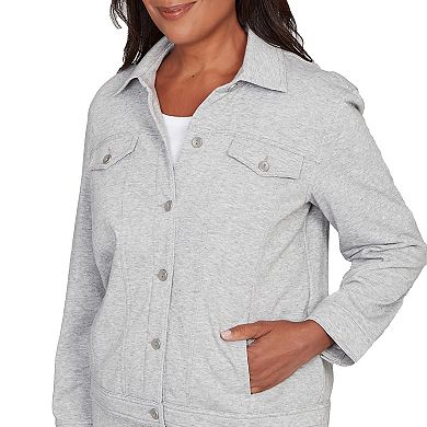 Women's Alfred Dunner Shimmer Collared Button Jacket