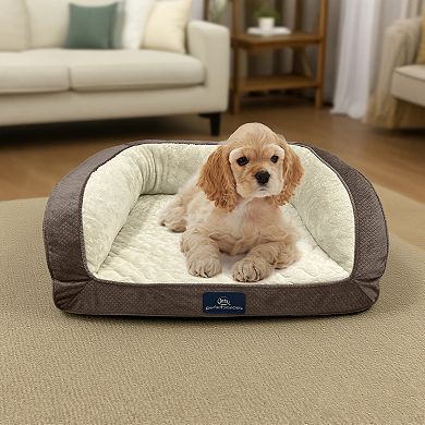 Serta® Quilted Orthopedic Bolster Pet Bed