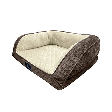 Serta® Quilted Orthopedic Bolster Pet Bed