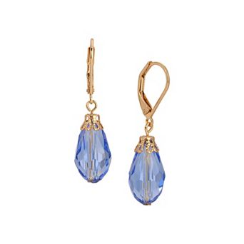 1928 Crystal Briolette Leverback Earrings