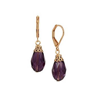 1928 Crystal Briolette Leverback Earrings