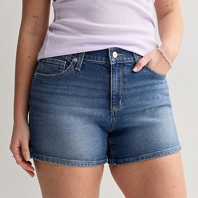 Women's Sonoma Goods For Life® Curvy Mid Rise Denim Shorts
