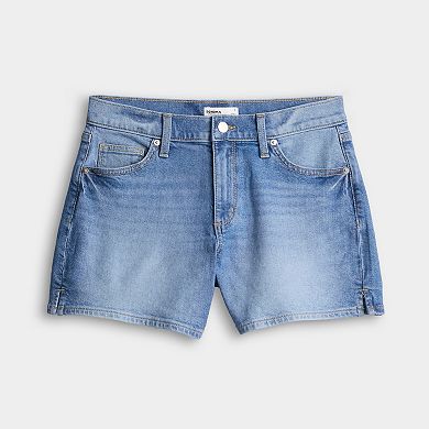 Women's Sonoma Goods For Life® Curvy Mid Rise Denim Shorts
