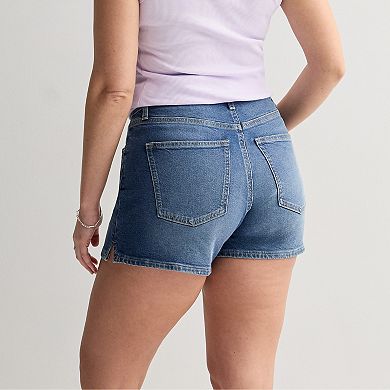 Women's Sonoma Goods For Life® Curvy Mid Rise Denim Shorts