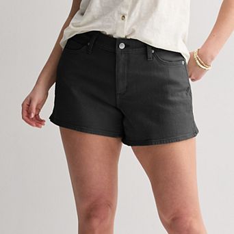 Women's Sonoma Goods For Life® Curvy Mid Rise Denim Shorts