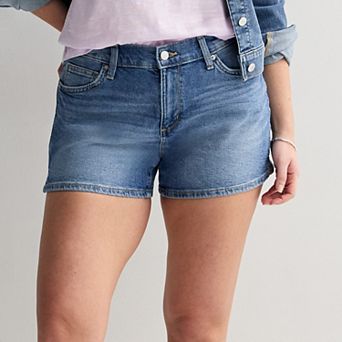 Women's Sonoma Goods For Life® Curvy Mid Rise Denim Shorts
