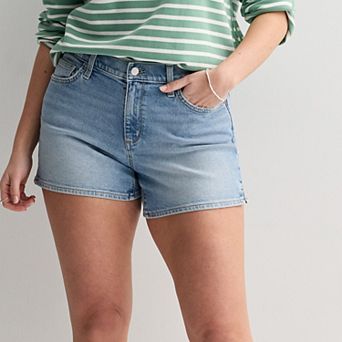 Women's Sonoma Goods For Life® Curvy Mid Rise Denim Shorts