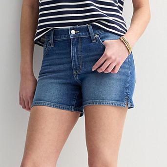 Petite Sonoma Goods For Life® Mid Rise Denim Shorts