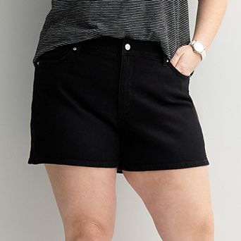 Plus Size Sonoma Goods For Life® Mid Rise Denim Shorts