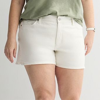 Plus Size Sonoma Goods For Life® Mid Rise Denim Shorts