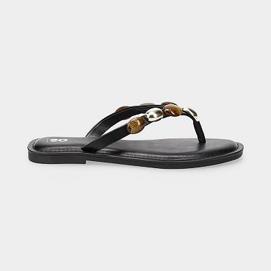 SO® Inkkle Women's Embellished Thong Sandals