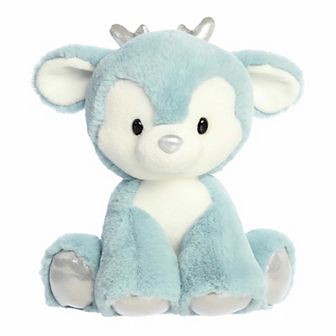 Aurora Medium Winter Blue Festive Stuffed Animal Dashing Reindeer Holiday