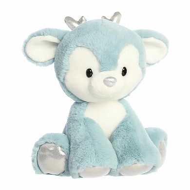 Aurora Medium Winter Blue Festive Stuffed Animal Dashing Reindeer Holiday
