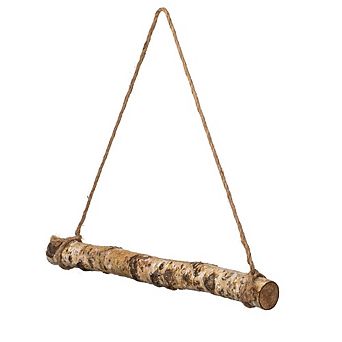 Uniquewise 15" Natural Wooden Log Hanging Wall Decor - Rustic Farmhouse Accent for Entryway