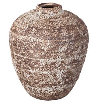 Uniquewise 6'' Textured Vintage Inspired Ceramic Vase