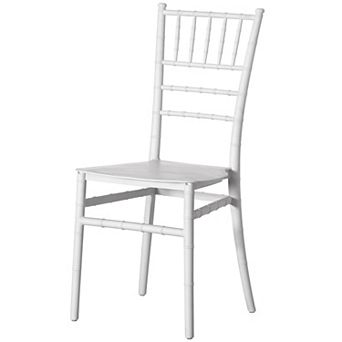 Modern White Stackable Chiavari Dining Chair, For Events And Weddings, Party Chair, White, Single